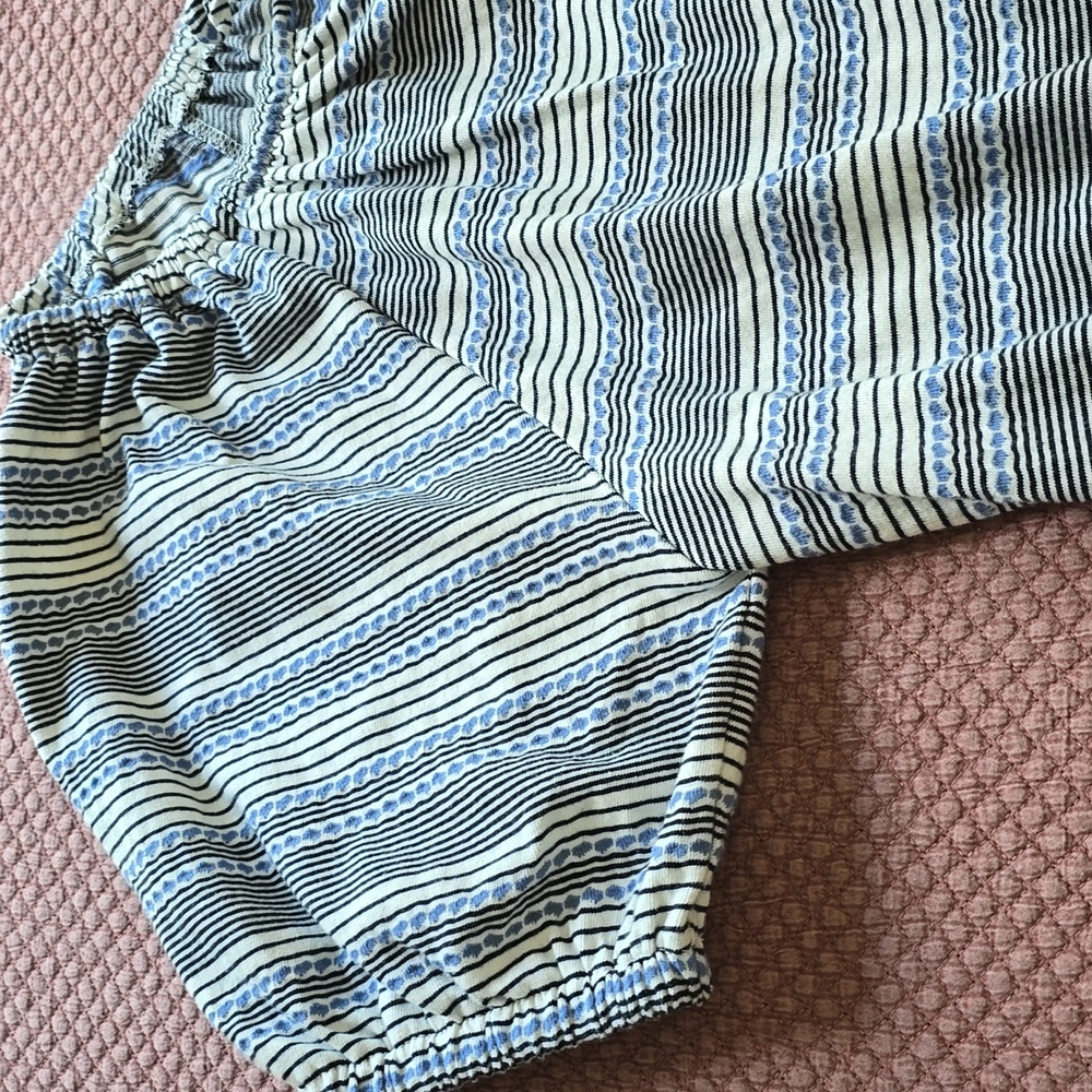 Madewell Gray Puff Sleeve Crop Blouse - Picture 5 of 13